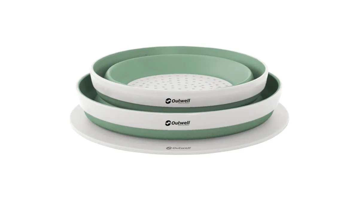 Collaps Bowl & Colander Set Shadow Green