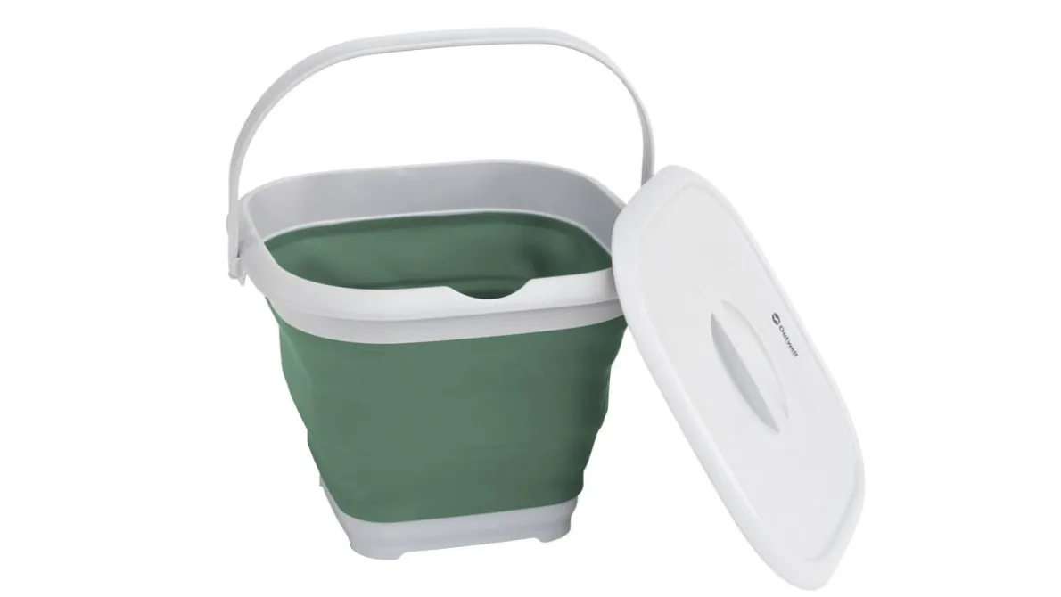Collaps Bucket Square w/lid Shadow Green
