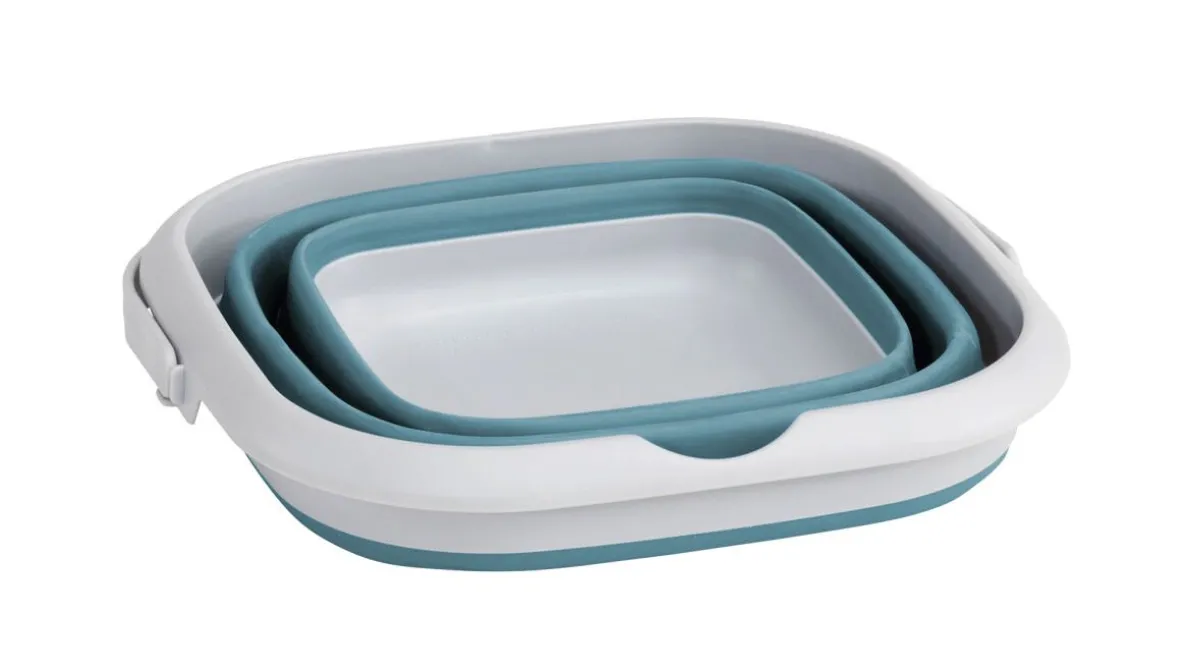 Collaps Bucket Square w/lid Classic Blue