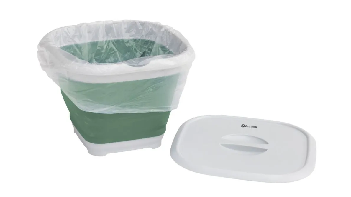 Collaps Bucket Square w/lid Shadow Green