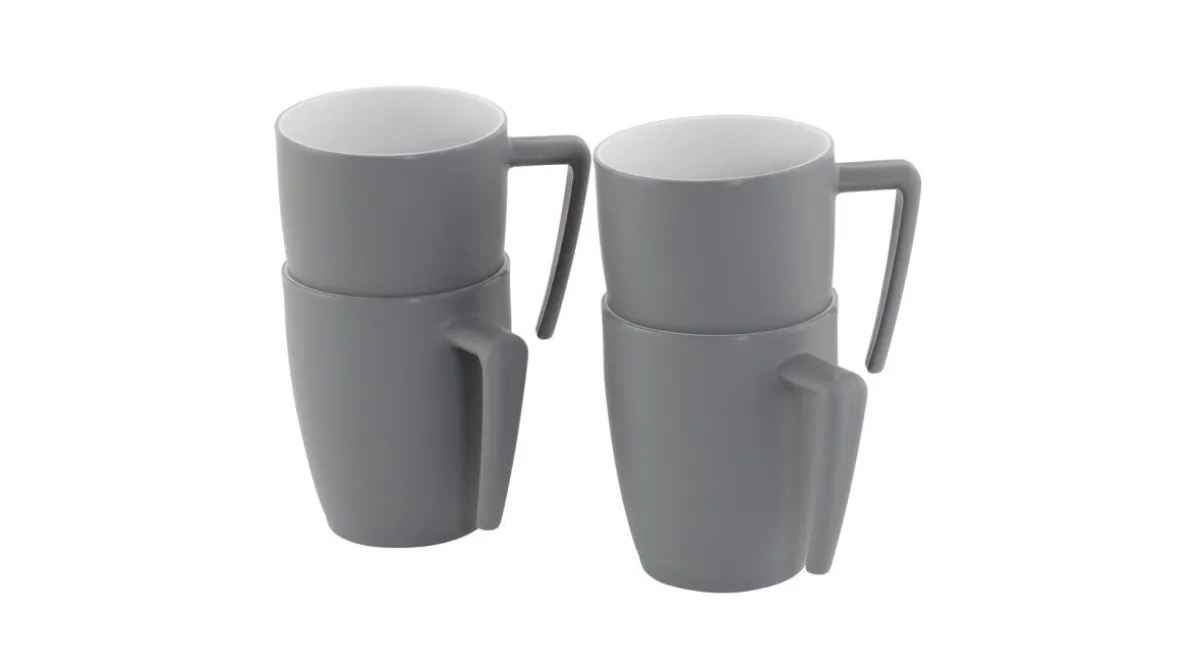 Gala 4 Person Mug Set Grey Mist