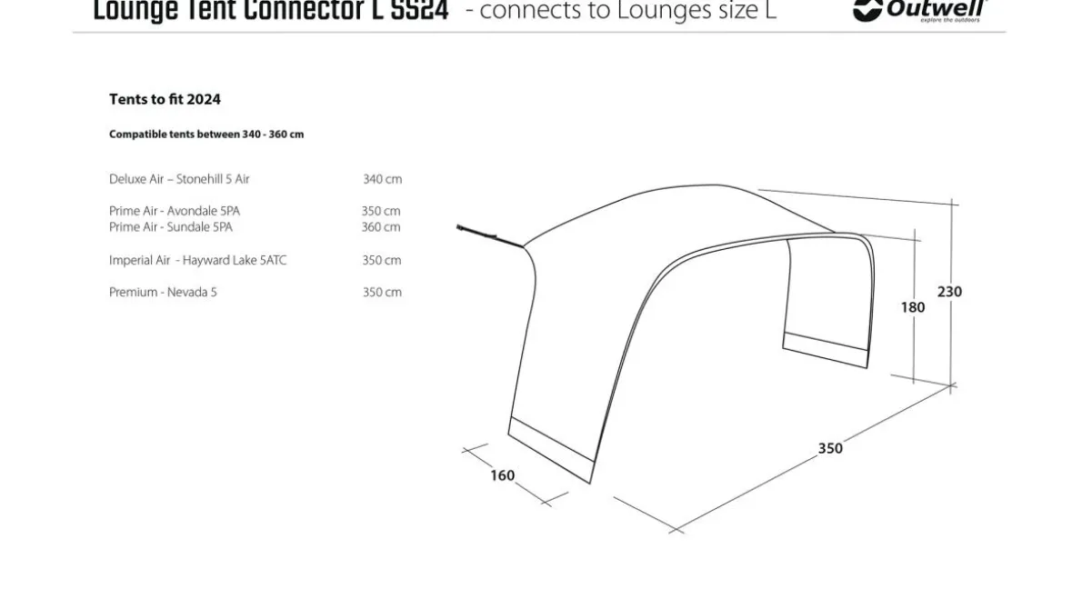 Lounge L Tent Connector
