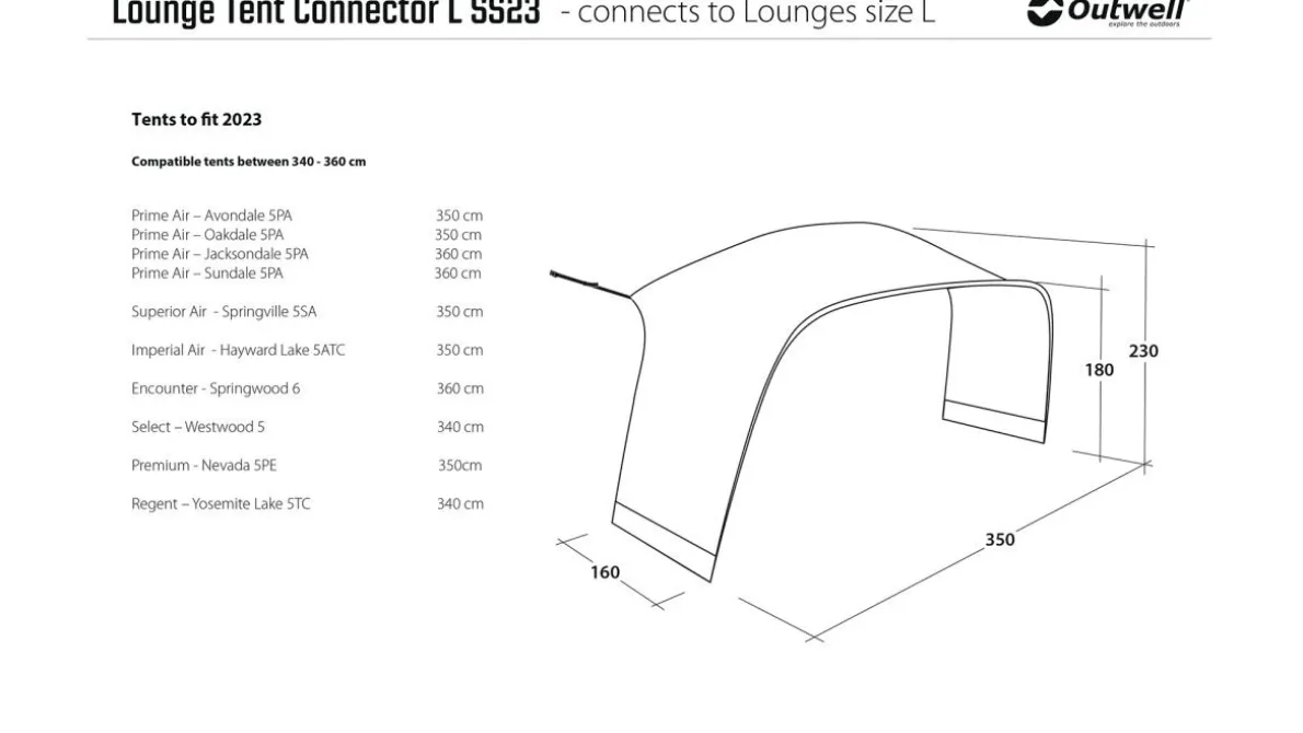 Lounge L Tent Connector